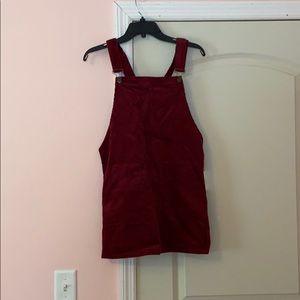 Burgundy corduroy dress